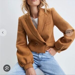 NWT Veronica Beard Milani Linen Cropped Jacket